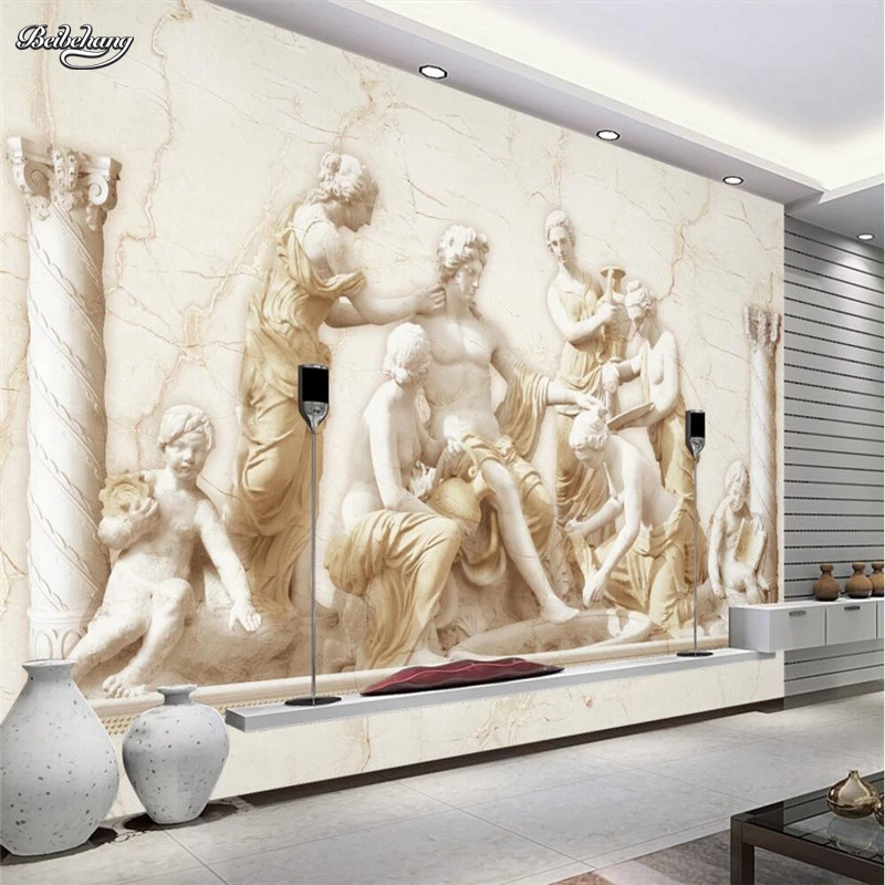 

beibehang Custom photo wallpaper Roman relief / European classical art murals background large mural 3d wall murals wallpaper