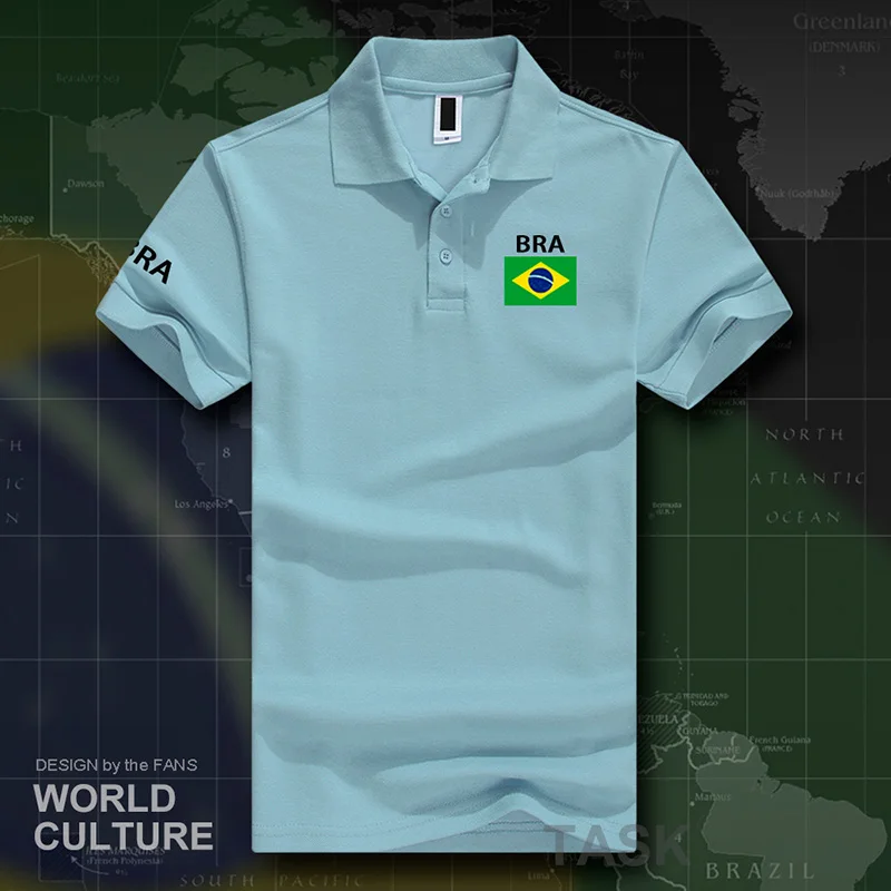 Brazil polo shirts men short sleeve white brands printed for country 2017 cotton nation team flag new brasil BRA Brazilian gyms