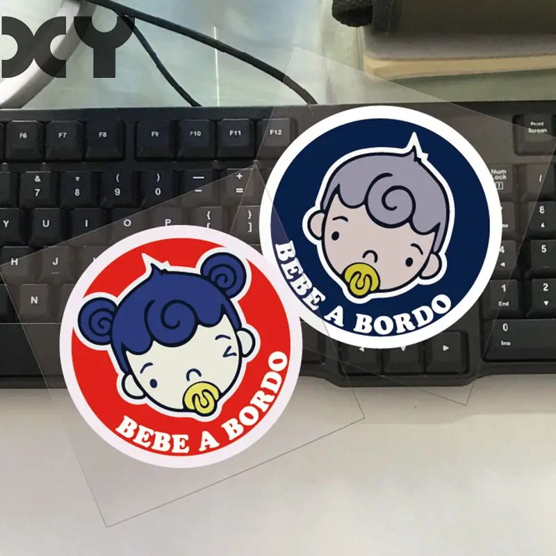 XY España bebé a bordo advertencia bebé en coche camión Auto Motor pegatina calcomanía tipo reflectante divertido pegatinas de coche