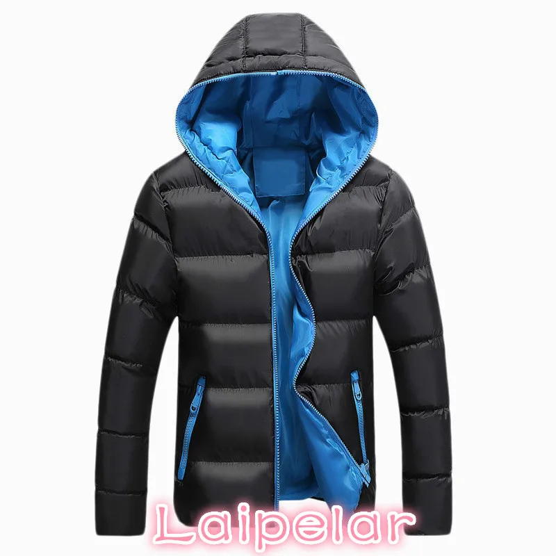 Laipelar Männer Winter Jacke Mode Mit Kapuze Thermische Unten Baumwolle Parkas Männlichen Casual Hoodies Windbreaker Warme Mäntel 5XL, YA696