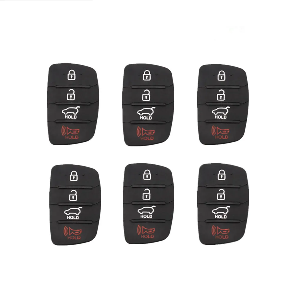 OkeyTech – coque de remplacement pour clé télécommande, 3/4 boutons, pour voiture Mistra Hyundai HB20 SANTA FE IX35 IX45, 50pcs