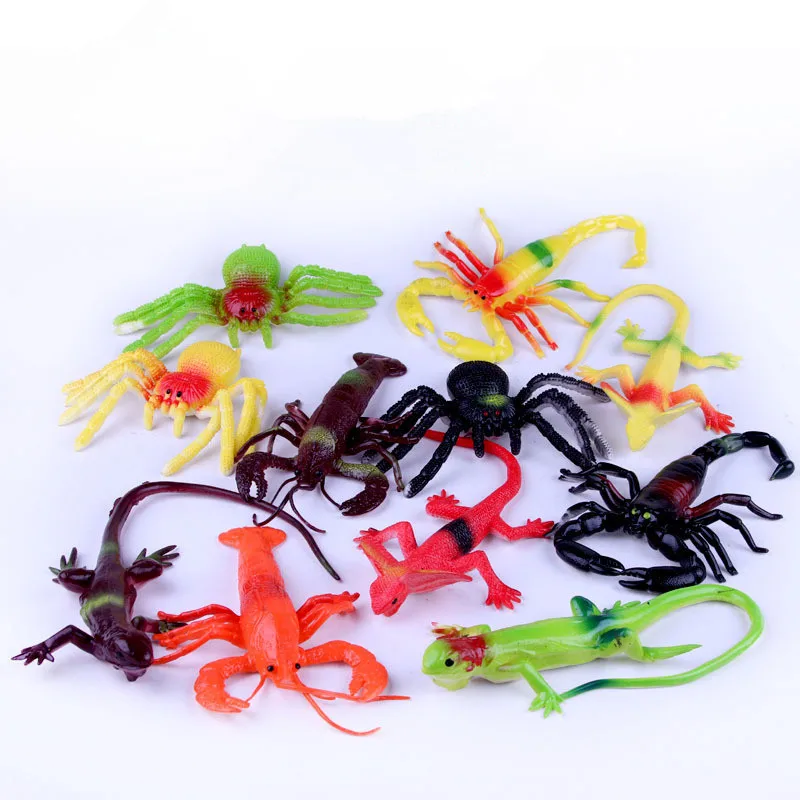 Colorful TPR Simulation Lizard scorpion Insects Model Toys Prank Tricky Scary Toys Halloween Props Children\'s Model Toys