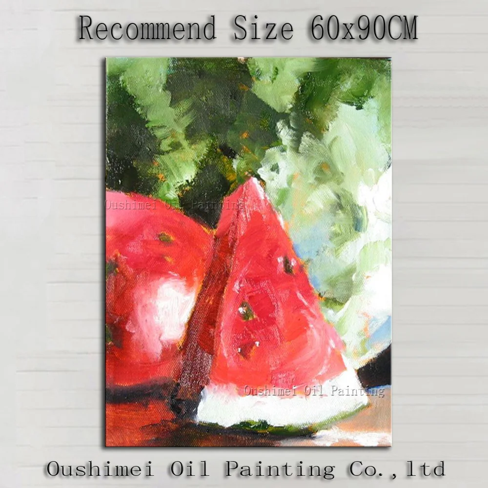 

Superb Artist Hand-painted High Quality Impression Fruit Watermelon Oil Painting On Canvas For Kitchen Decoration