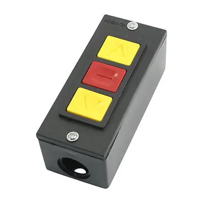 AC600V 3A Momentary Action Up Down Stop 3 Button Wirable Push Button Switch