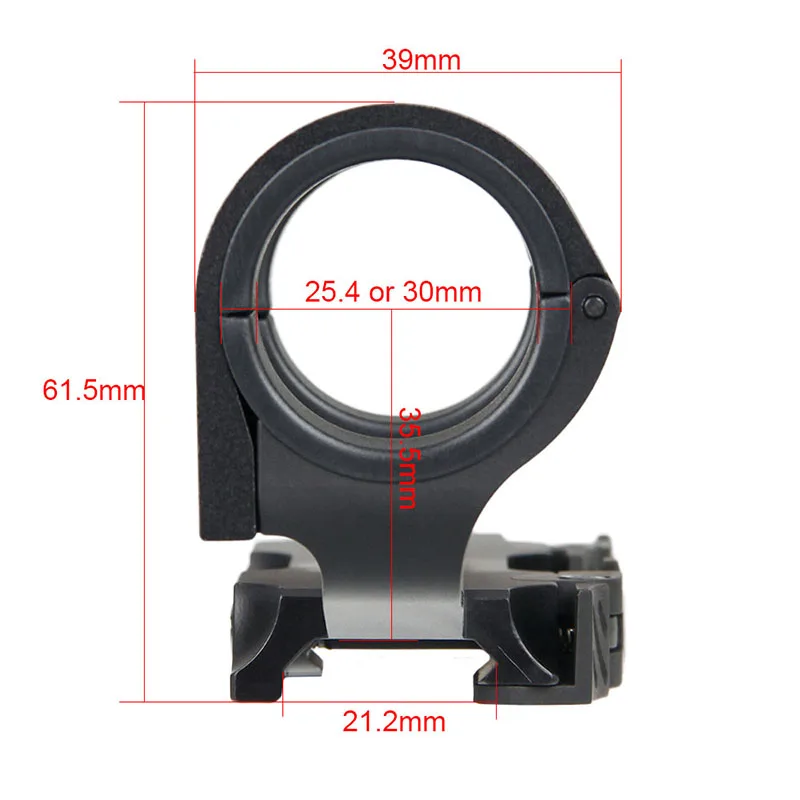 Imagem -05 - Caça Riflescope Airsoft Acessórios Tático qd 25.4 mm 30 mm 35 mm Duplo Anel Rifle Scope Montar Gz240178