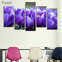 5Pcs/Set Romantic Canvas Painting rose flower Oil Painting Large Wall Art Pictures For Living Room Print On Canvas no frame