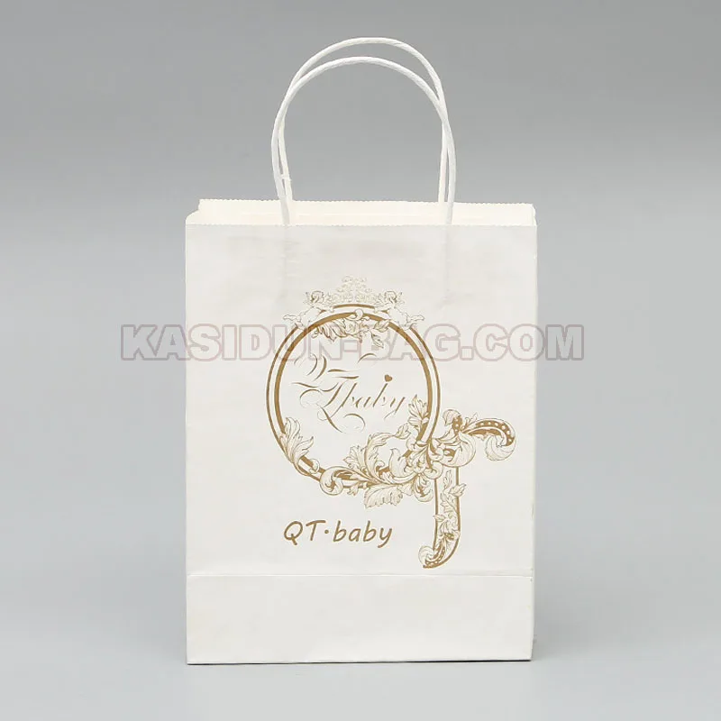 Personalized Custom Logo Paper Bag Gift Shopping Bags for Clothing 100Pieces