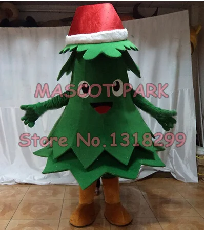 

New green Christmas tree mascot costume with Christmas hat Adult Size Customizable Holiday carnival fancy dress kits anime suit