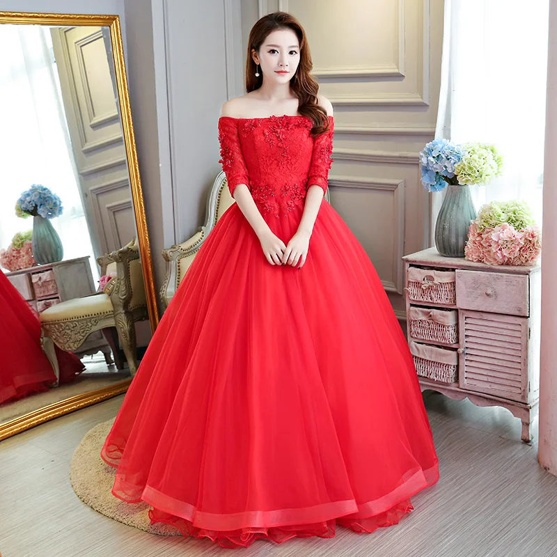 Ruthshen Vestidos Debutantes 2023 gaun Quinceanera baru gaun pesta bahu terbuka gaun Prom gaun setengah lengan Vestidos Para