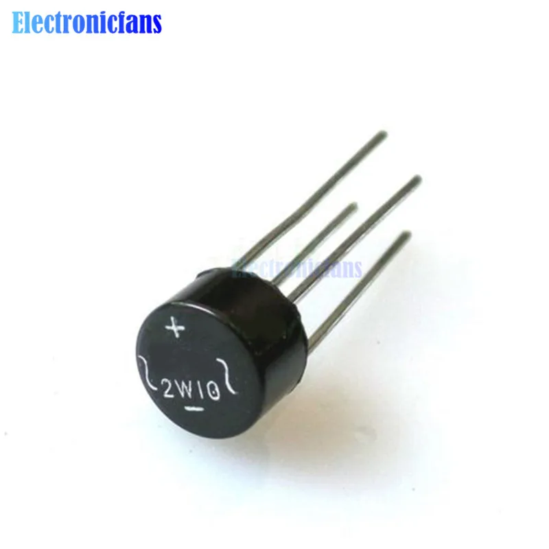 10PCS/lot 2w10 2A 1000V diode bridge rectifier 2W10