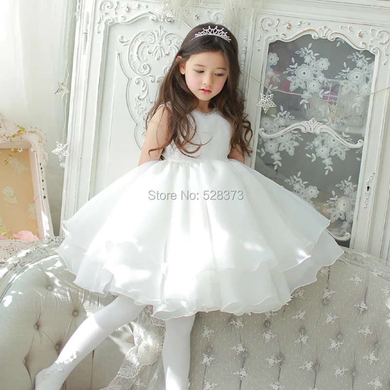 YNQNFS FG46 Real Picture Puffy Princess Baby Kids Child Pageant Birthday Party Bridal Organza Ruffles Flower Girl Dresses with B