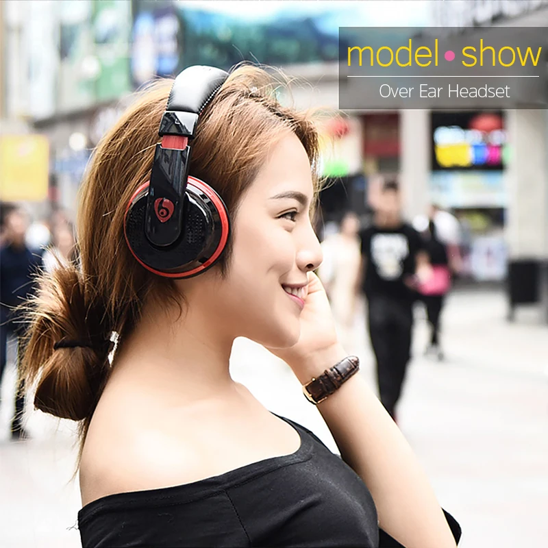 Over Ear Bass Stereo Bluetooth Headphone Wireless Headset Support Micro SD Card Radio Microphone