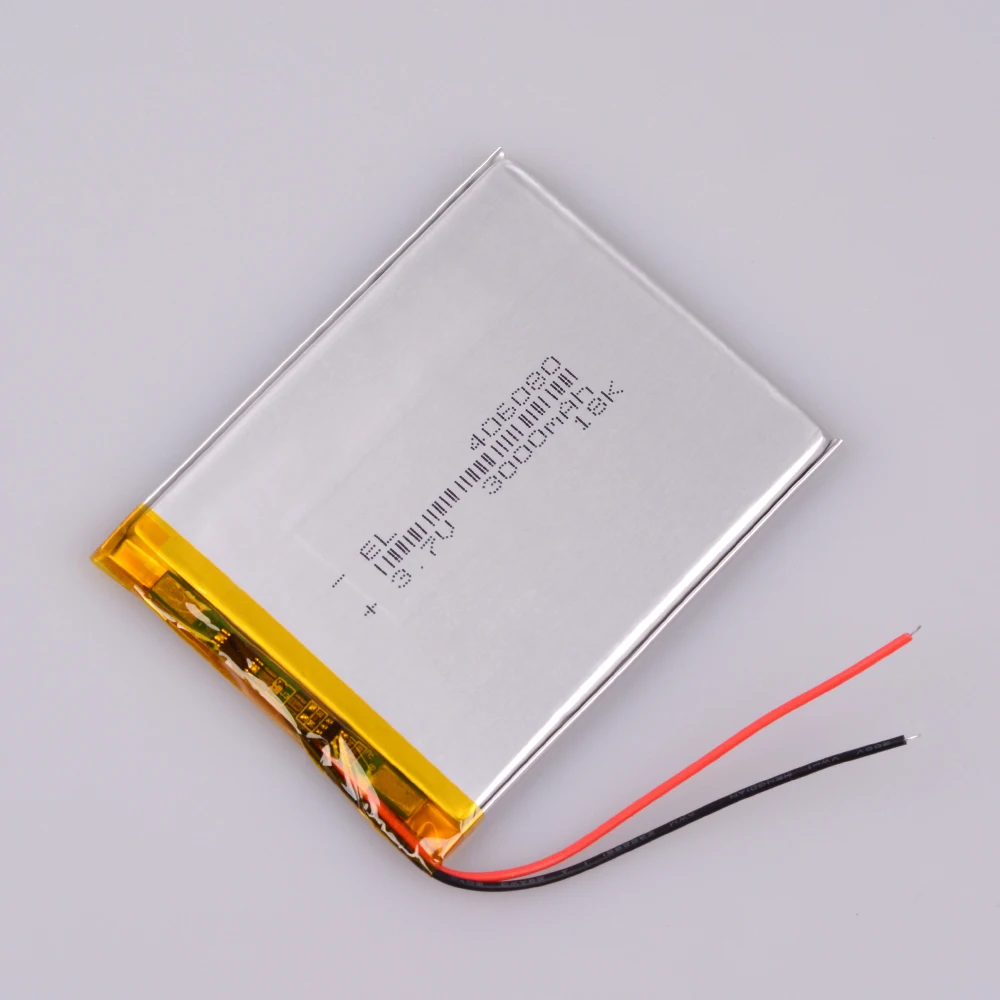 بطارية بوليمر ليثيوم أيون 406080 3.7 فولت 3000 مللي أمبير في الساعة لـ Onda VX787 VX530 VX540T VX585 e-book PDA Portable DVD 046080 395979