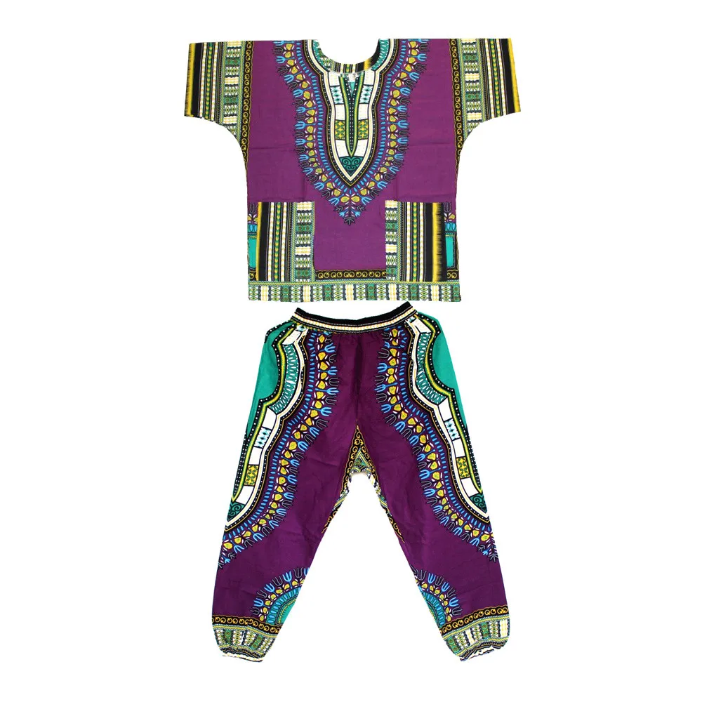 Mr Hunkle Fashion Design Dashiki Set African Printted Dashiki Dress and Pants for Women and Men