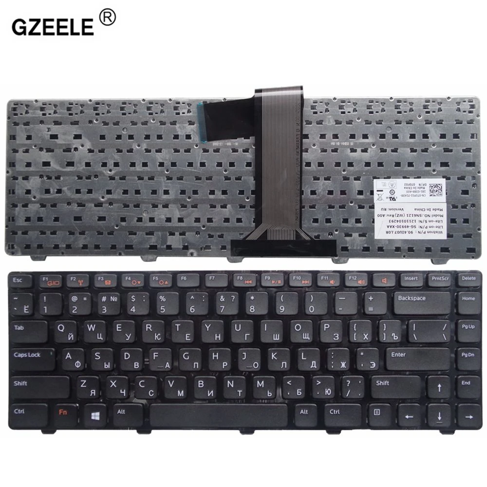 

GZEELE laptop Keyboard for DELL Inspiron 15RD-1818 14TD 5420 5425 5525 M521R V3350 15TD-2728 RU layout black keyboard russian