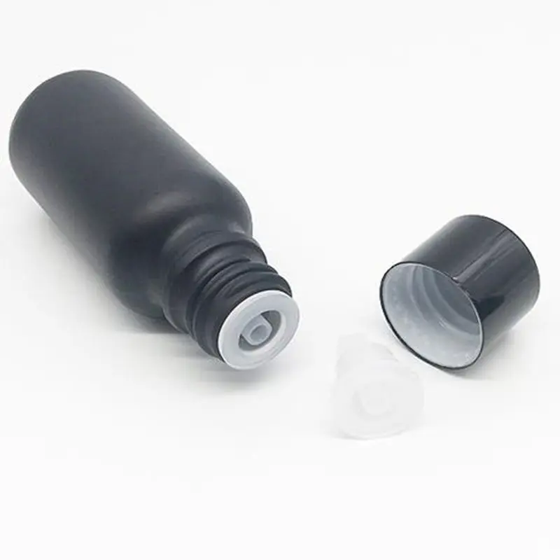 5ml 10ml 15ml Empty Glass Bottles sample Vials Black Cap Essential Oil Bottles F124