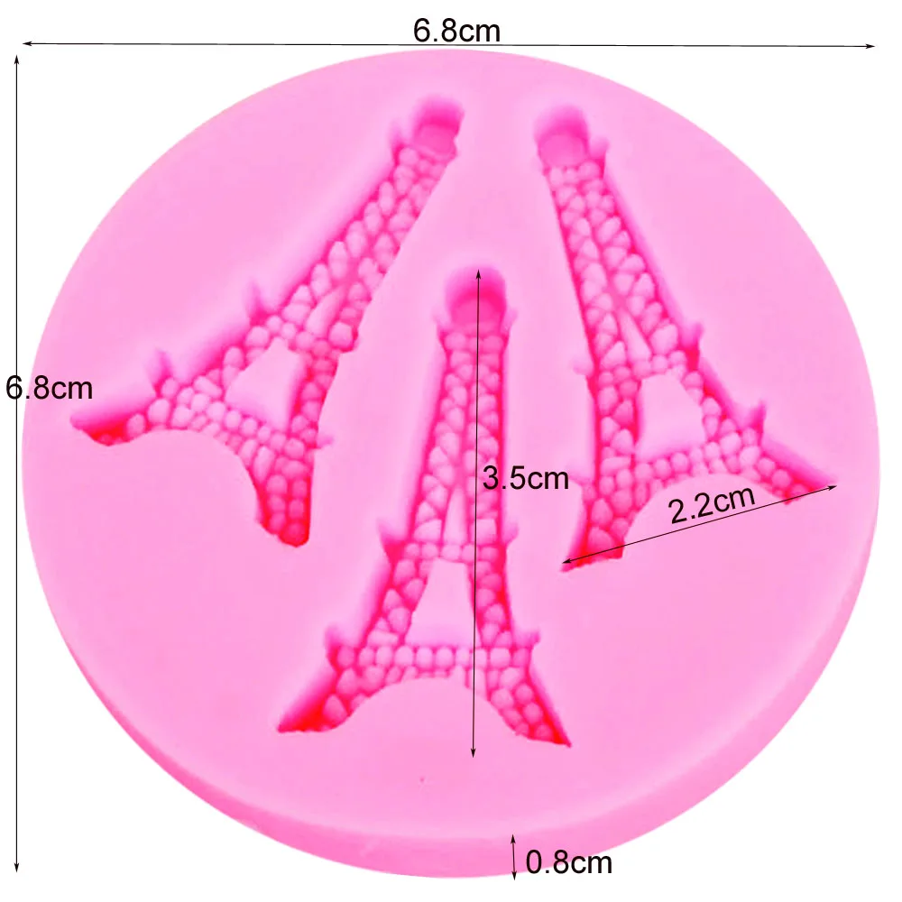 M068 Epoxy UV Resin Eiffel Tower Paris Silicone Mold Cake Chocolate Mould Cake Decorating Tools Bakware Cake Pastry tools