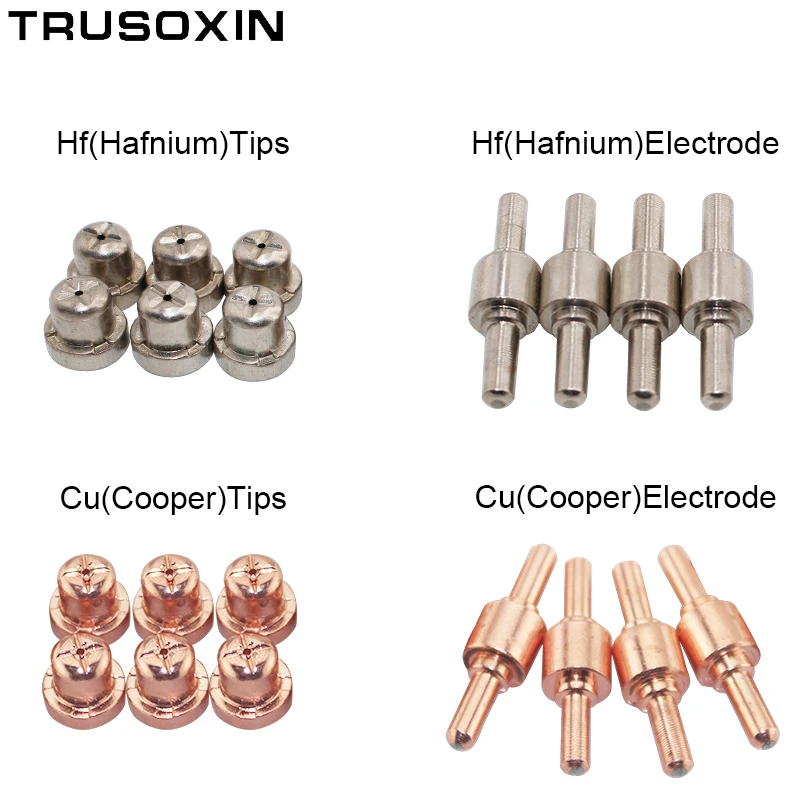 Long Short PT-31 Cutting Torch Short Ni Hafnium Wire or Cooper Tips and Electrodes for 40A 50A Inverter Air Plasma Cutter