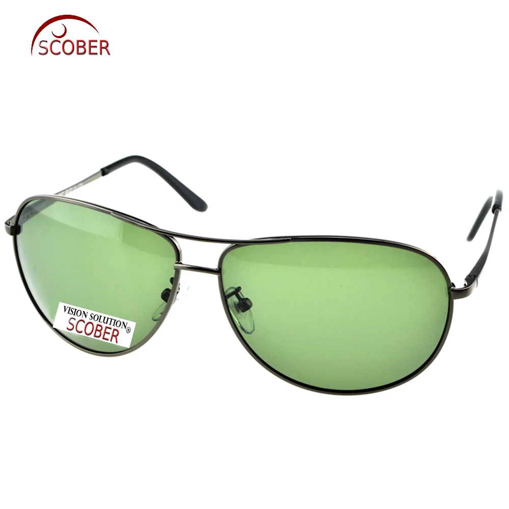 

2019 = Scober Large Pilot Wave Temple Designers Polarized Sunglasses Custom Made Nearsighted Minus Prescription Lens -1 To -6