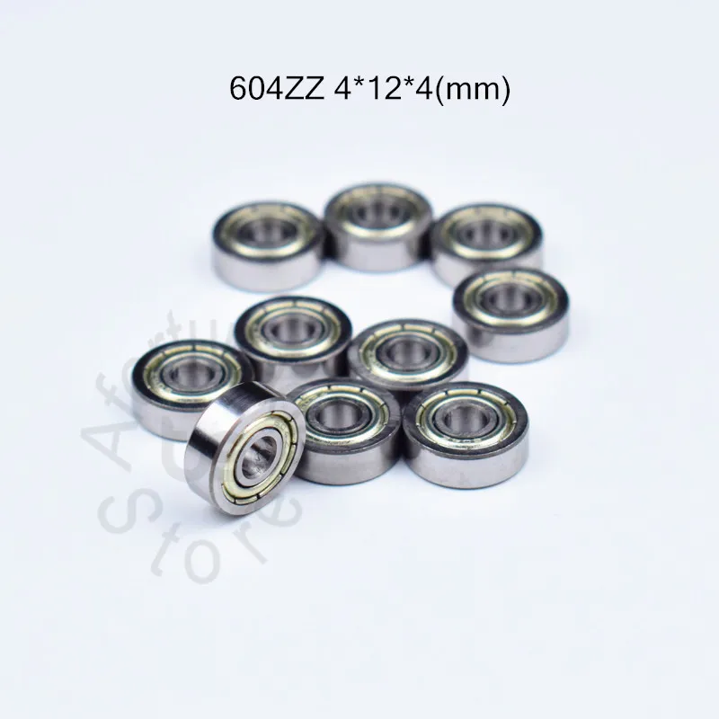 

604ZZ 4*12*4(mm) 10pieces bearing free shipping ABEC-5 bearings metal Sealed Bearing chrome steel bearing 604 604Z 604ZZ