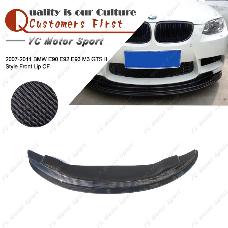 

Car Accessories Carbon Fiber GTS II Style Front Lip 2pcs Fit For 2007-2011 E90 E92 E93 M3 Front Bumper Splitter Lip