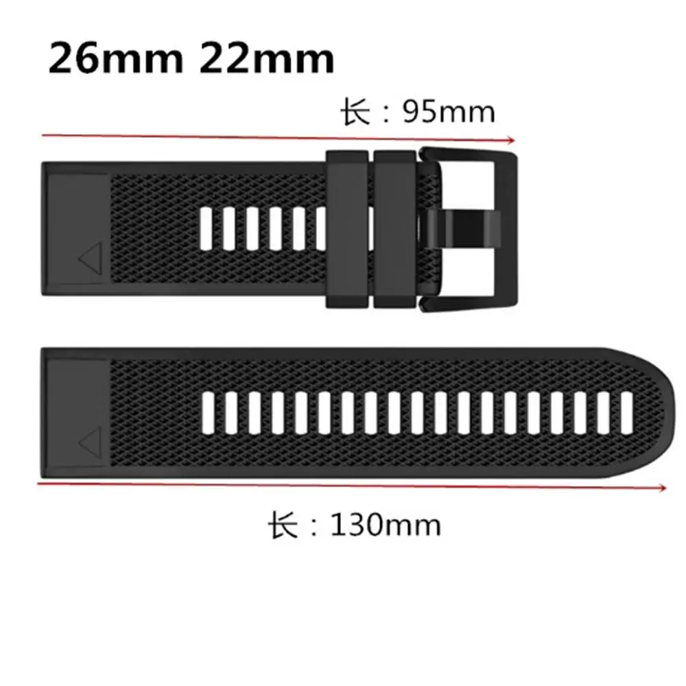 สายรัดข้อมือซิลิโคนถอดเร็ว20มม. 22มม. 26มม. สำหรับ Garmin Fenix 5 5S 5X 6 6s 6X 3 3HR GPS เปลี่ยนสมาร์ทวอท์ช