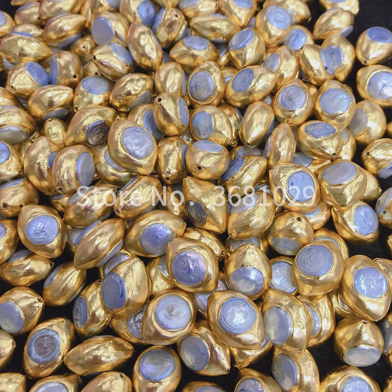 

Simple and stylish white matte gold insulated pearl metallic color classic irregular pearl