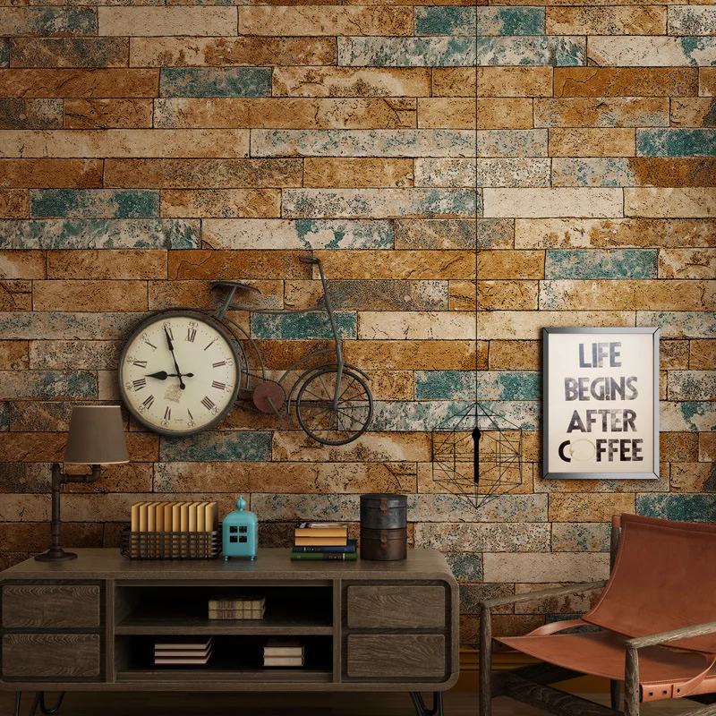 

beibehang Antique Brick Brick Wall paper Chinese Nostalgic Restaurant Hotel Backdrop Retro Bars Wallpapers papel de parede