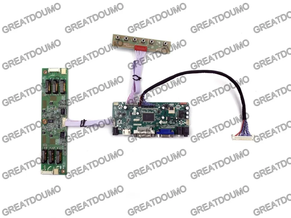 M.NT68676.2A Universal VGA DVI Audio HDMI-placa controladora LCD compatible para LTM201U1-L01 con una resolución de 1600x1200 LVDS