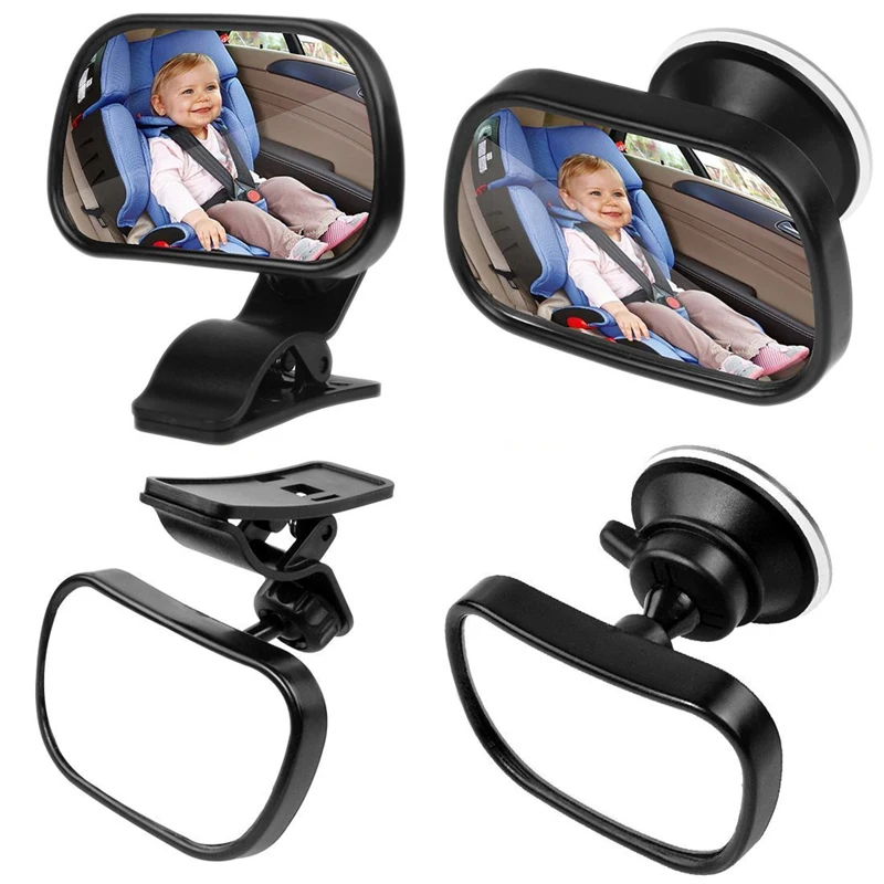 2 in 1 Mini Safety Car Back Seat Baby Mirror Adjustable Baby Rear Convex Mirror Car Baby Kids Monitor Car styling