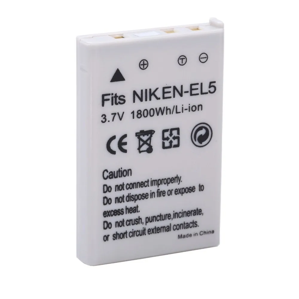 1800mAh EN-EL5 ENEL5 pl EL5 baterii aparatu bateria do firmy NIKON Coolpix 3700 4200 5200 5900 P80 P90 P100 P5 bateria aparatu cyfrowego