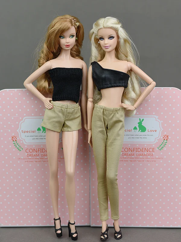 Cute Micro-tight blue black white multiple style available pants trousers shorts For Barbie Dolls 1/6