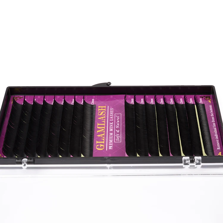 GLAMLASH 50 Fälle/Lot 16 Reihen/Fall JBCD Curl Wimpernverlängerung Wimpern Individuelle Wimpernverlängerung – Detail 10