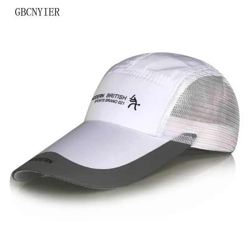GBCNYIER-Boné de Aba Longa, Barato, Grande, Secagem Rápida, Exterior, Malha Respirável, Ajustável, Unisex, Verão, 11cm