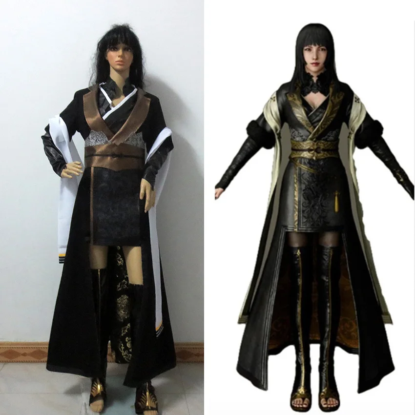 

Final Fantasy XV Gentiana Cosplay Costume FF15 Women Dress Halloween Suit Custom Made Any Size