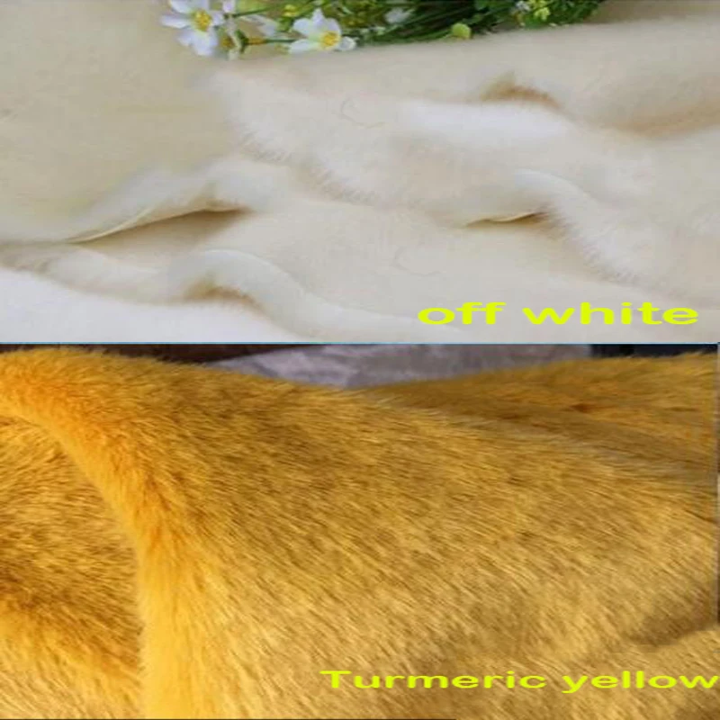 Faux Rabbit Fur Fabric, Soft Plush Fabric, Sewing Material, Home Cloth, Collar Clothing, Good, 20 Colours, 180x50cm, 1Pc