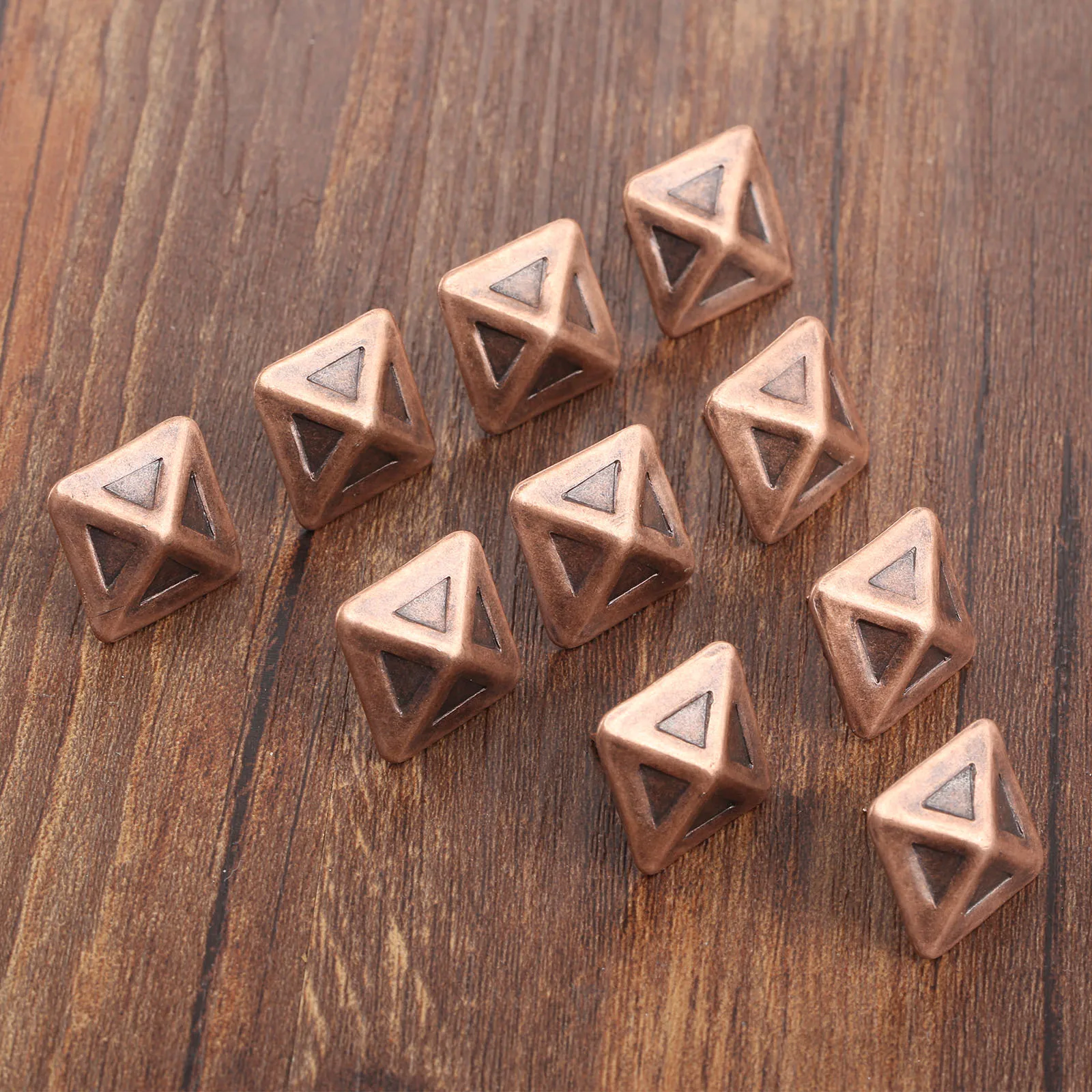 10Pcs 19*19mm Antique Upholstery Nail Tachas Jewelry Gift Box Door Sofa Furniture Decorative Tack Stud Pushpin Red Bronze