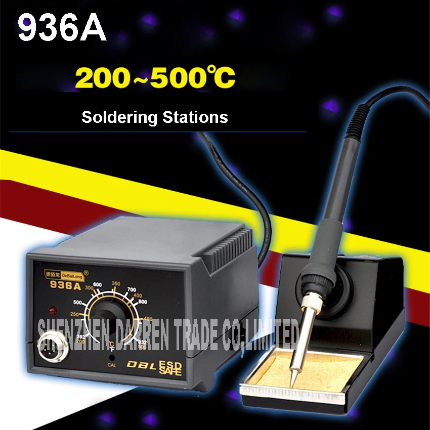 60W Hot Air Gun 936A Soldering Station LED Digital Desoldering Station Iron Tool Solder Welding 220V/110V 900M-T-B round