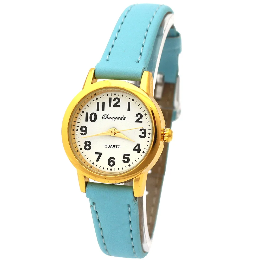 Fashion CYD Brand Lovely Children Watches Girls\' Daily Waterproof Leather Cartoon Watch Quartz Wristwatches For Girls