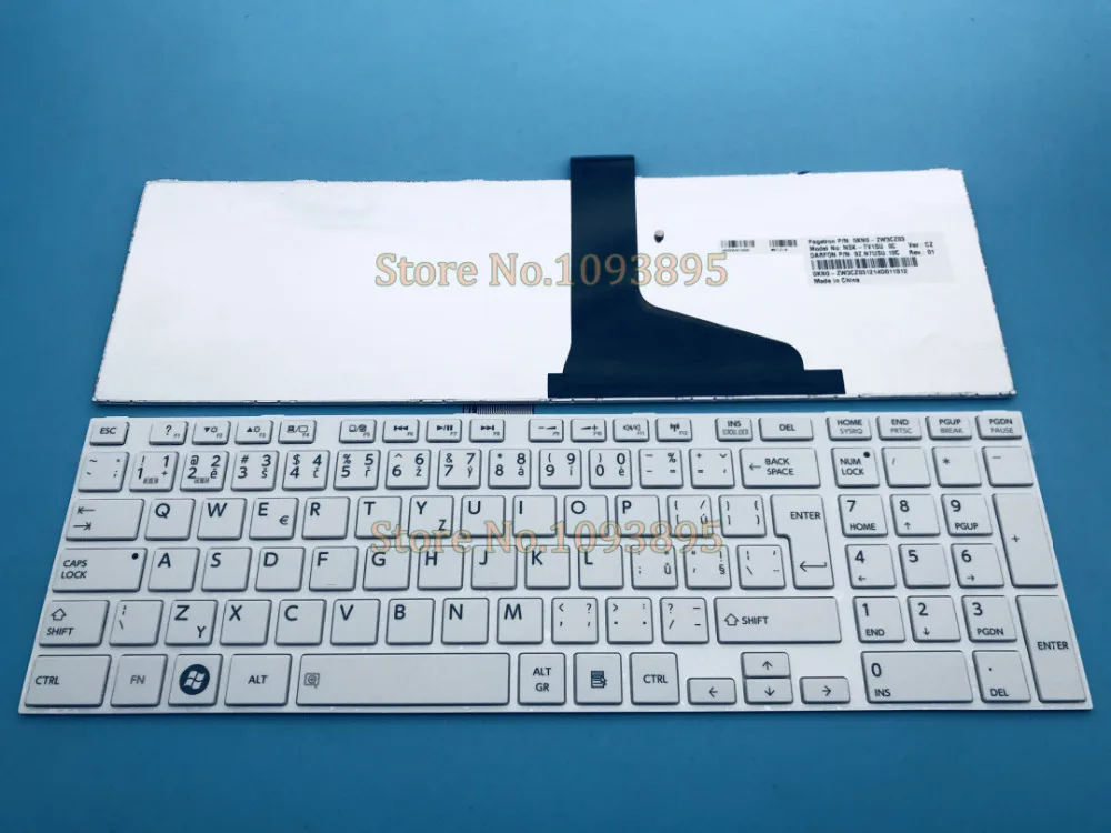 Original New For TOSHIBA SATELLITE L850 L850D P850 L855D L870D Laptop Czech Slovakian Keyboard White