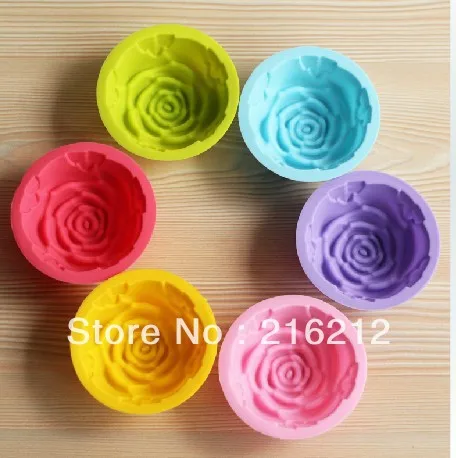 

South Korea rose Shape MaFen Cup Silicone Muffin Cake Cupcake Cup Cake Mould Case Bakeware Maker Mold Tray Baking Jumbo