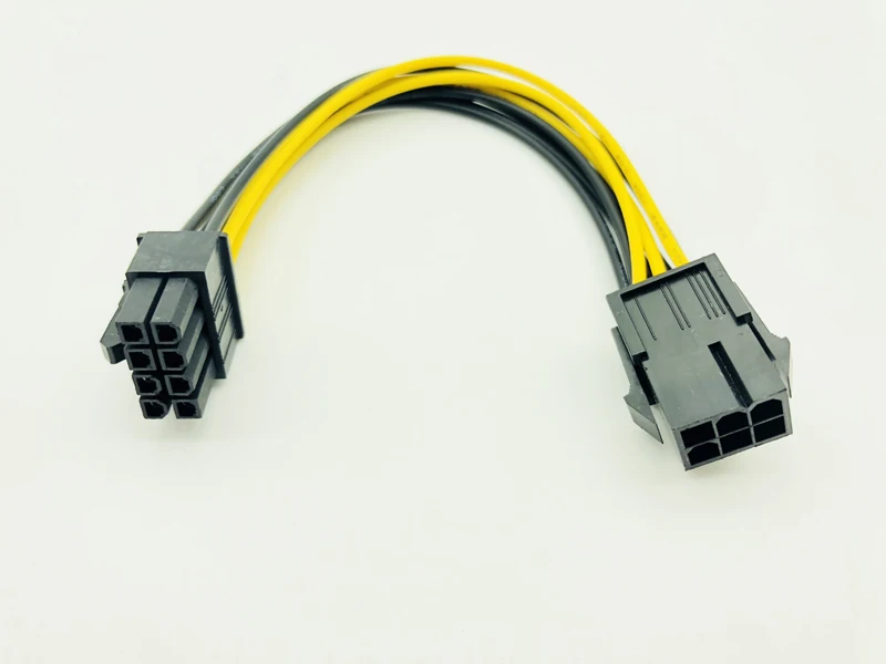 5pcs 6 Pin Feamle to 8 Pin Male PCI Express Power Converter Cable CPU Video Graphics Card 6Pin to 8Pin PCIE Power Cable for BTC