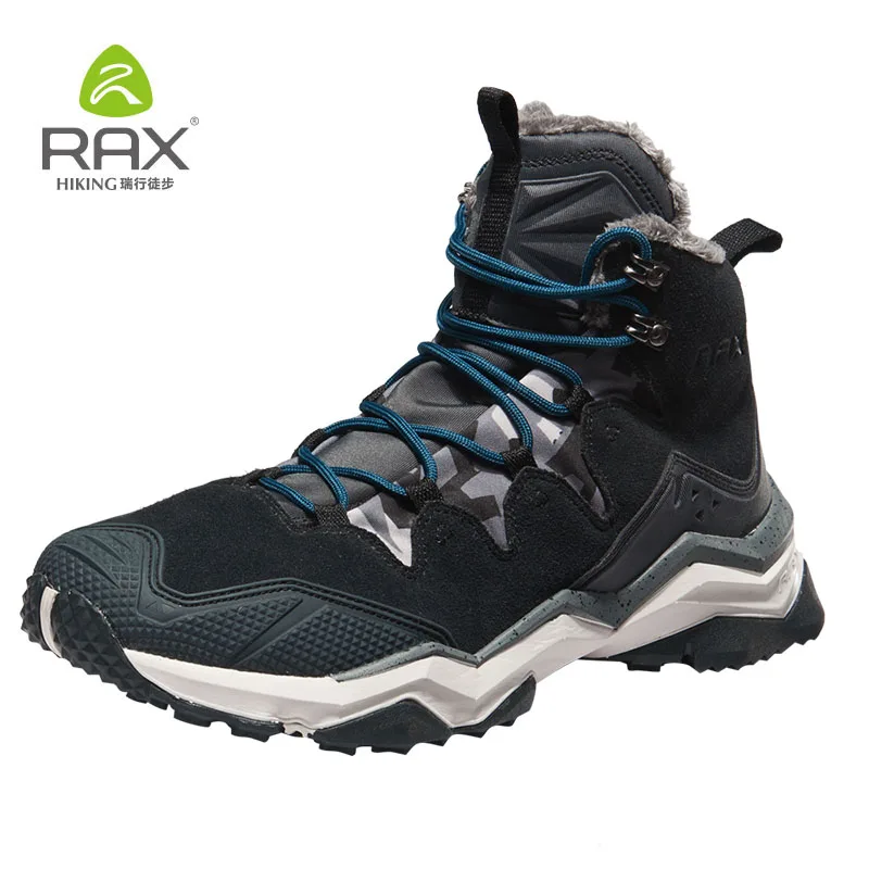 RAX Wandern Stiefel Männer Wasserdichte Winter Schnee Stiefel Pelz futter Leichte Trekking Schuhe Warme Outdoor Turnschuhe Berg Stiefel Männer