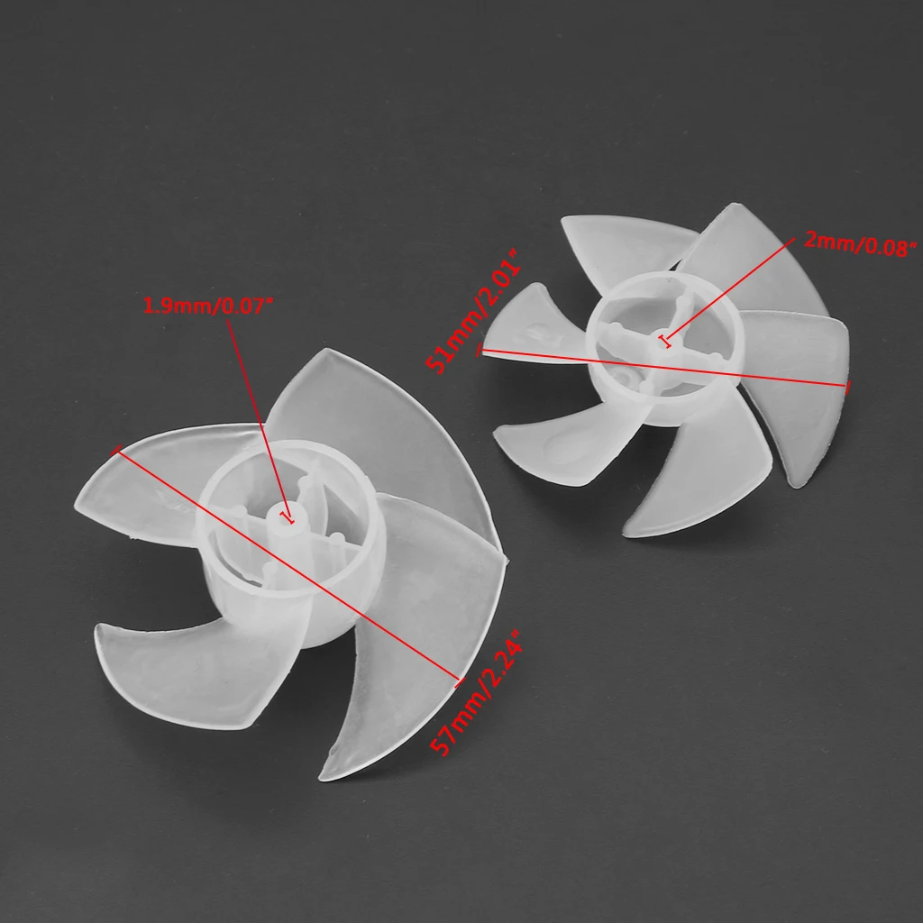 Small Power Mini Plastic Fan Blade 4/6 Leaves For Hairdryer Motor