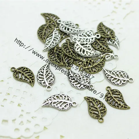 Sweet Bell 150pcs 10*18mm Metal Hollow Mini Leaves Jewelry Charms Jewelry Pendants Fit Jewelry Making Charms 3D500