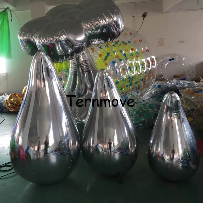 PVC mirror flower replica,Christmas halloween promotion decoration inflatable mirror guider flower shape balloon for event