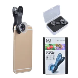 Apexel mobile phone lens Super Macro 12X 24X camera Lenses for iPhone x 7 8 PLUS Xiaomi Samsung note8 s8 S7 edge lens with clip