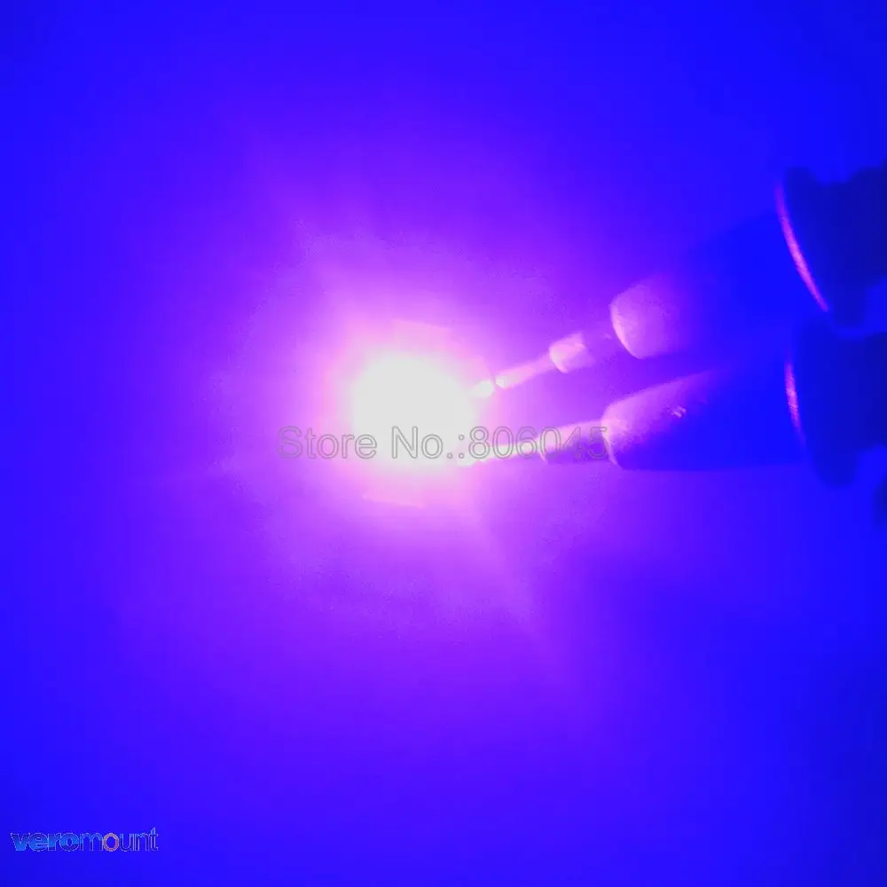 5W 5050 Ultra Violet UV 365nm 380nm 390nm 420nm High Power LED Emitter Bead 2-Chip 3.8-4.2V 350mA-1200mA on 20mm Copper Star