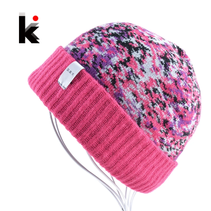 

Womans Sportsman Hats Bonnet Winter Beanie Knitted Wool Hat Jacquard Cap Female Mens Skullies Beanies For Men and Woman