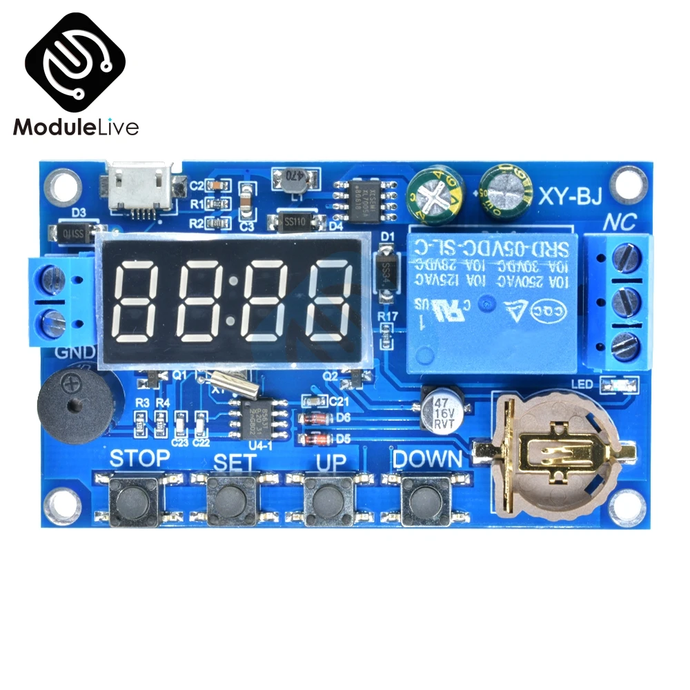 Real-time Timing Switch Relay Module Control Clock Synchronization Delay Timer Controller Board Wide Voltage Power Supply DC 5V